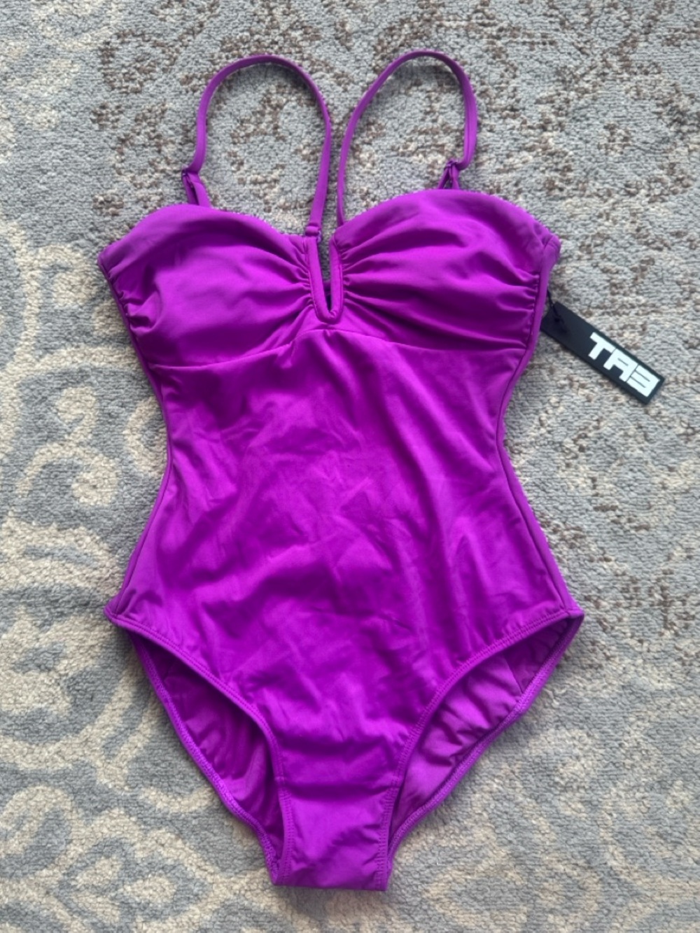 TA3 Converty Snatched Waist Corset Back Swimsuit Orchid Size XS Short